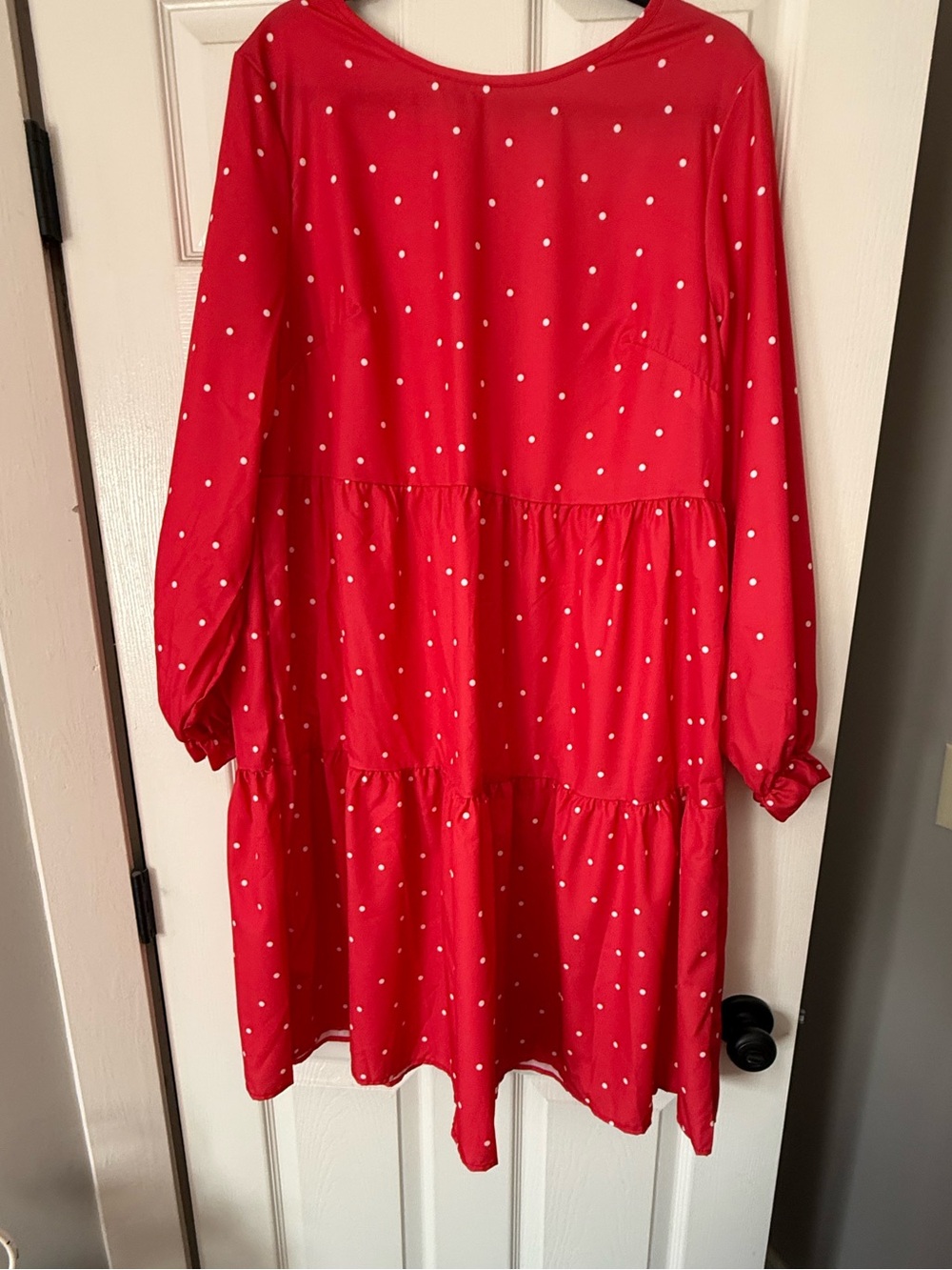 Red Polka Dot Tiered Dress